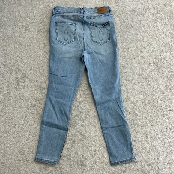 Calvin Klein Women's Size 10 High Rise Skinny Jeans Light Wash Denim - Picture 6 of 9